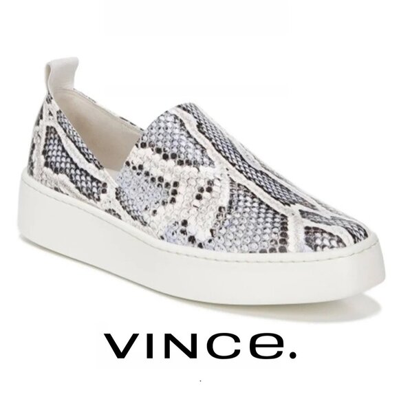 NIB ~ VINCE SAXON 2 BLUE SNAKE SLIP ON SNEAKER sz 9.5 - Picture 1 of 13